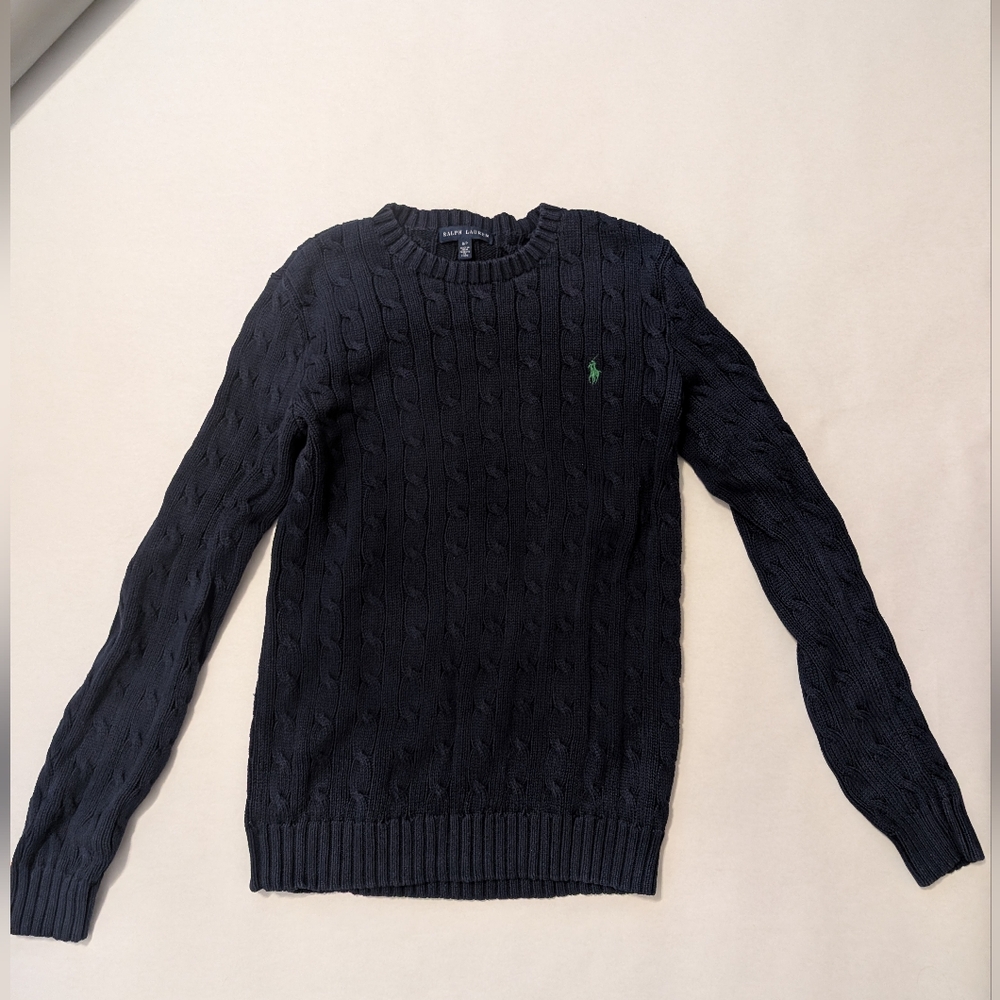 Ralph Lauren navy Cable Knit Sweater
